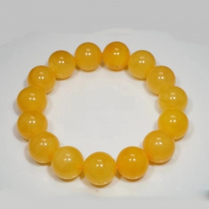 15mm鸡油黄蜜蜡单圈手串