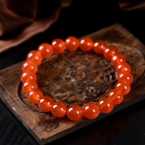 10mm冰红南红单圈手串