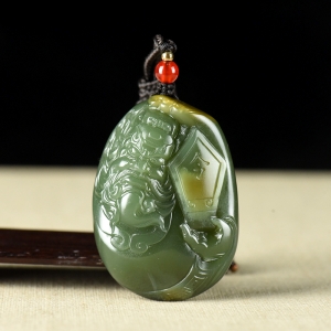 籽料和田青玉钟馗吊坠