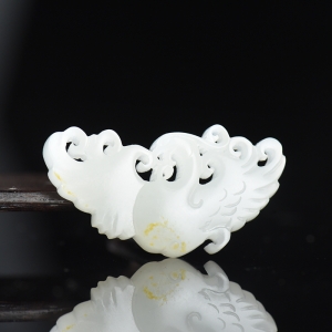 籽料和田白玉凤凰吊坠