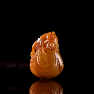 籽料和田玉黄沁福袋吊坠