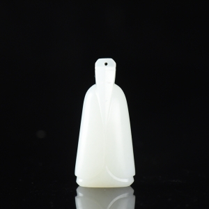 山流水料和田白玉翁仲吊坠