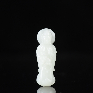 山料和田白玉观音吊坠