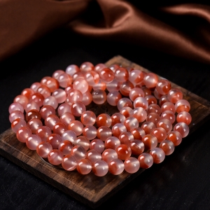 8mm冰飘南红聚宝盆108佛珠