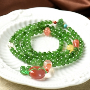 6mm山料和田碧玉多圈手串