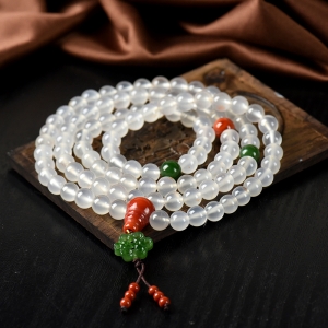 7mm冰料南红108佛珠