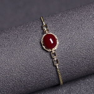 18K阿卡牛血红珊瑚手链