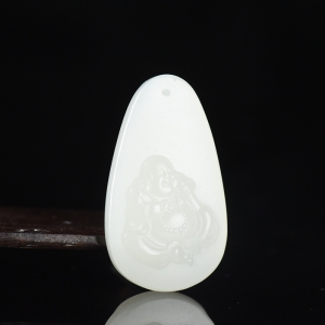 山料和田白玉弥勒佛吊坠