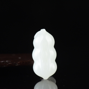 山流水料和田羊脂白玉四季平安吊坠