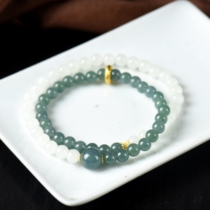6mm山料和田白玉多圈手串