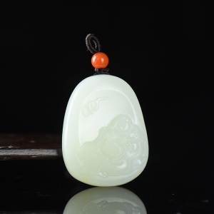 籽料和田白玉弥勒佛吊坠