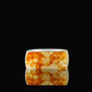 籽料和田白玉指环