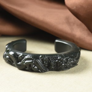 山料和田青玉龙手镯