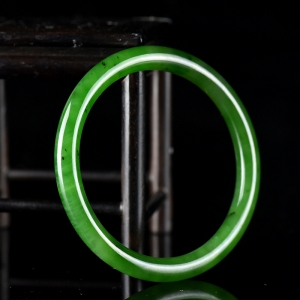 60.5mm山料和田碧玉圆镯