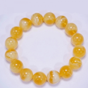 14mm白花蜜蜜蜡单圈手串