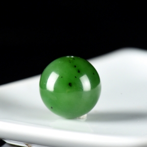 20mm山料和田碧玉圆珠配件