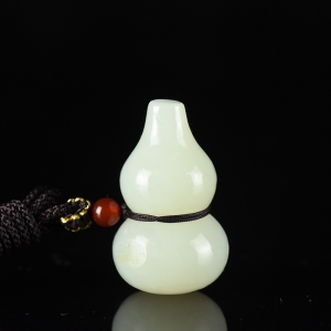 籽料和田白玉福禄吊坠