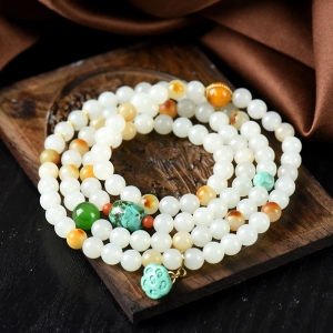 6mm籽料和田玉108佛珠