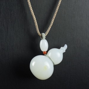 山流水料和田白玉福禄吊坠