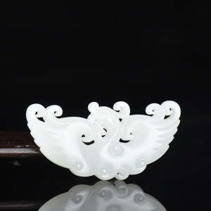 籽料和田白玉凤凰吊坠