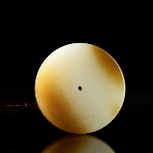 山料和田糖白玉平安扣吊坠