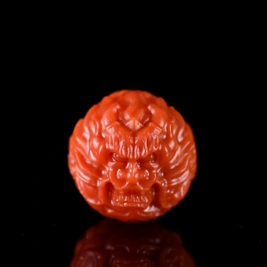 20mm柿子红南红龙珠配件