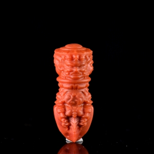 柿子红南红金刚杵吊坠