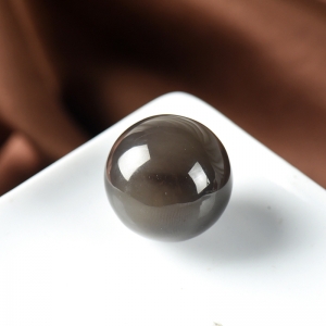 24mm山料和田烟青玉圆珠配件