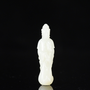 山料和田白玉观音吊坠