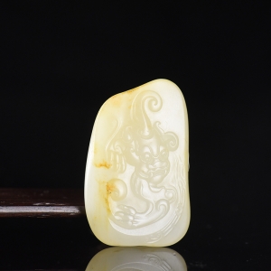 籽料和田白玉貔貅吊坠