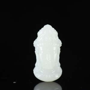 籽料和田白玉观音吊坠