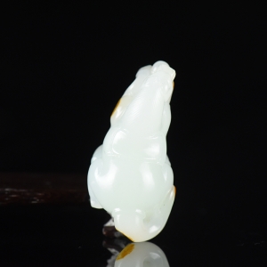 山流水料和田白玉马吊坠