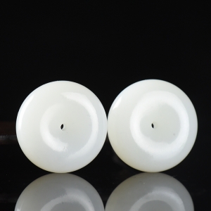 籽料和田白玉平安扣吊坠（二件）