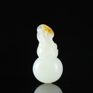 籽料和田白玉福禄吊坠