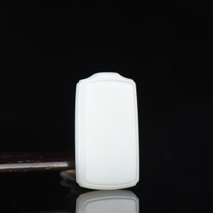 籽料和田白玉无事牌吊坠