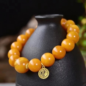 12mm老蜜蜡单圈手串