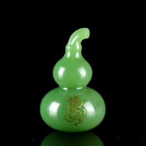 山料和田碧玉福禄吊坠