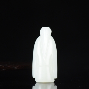 籽料和田白玉翁仲吊坠