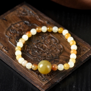 6mm籽料和田玉单圈手串