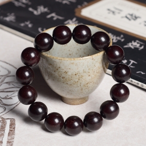 15mm满星小叶紫檀单圈手串