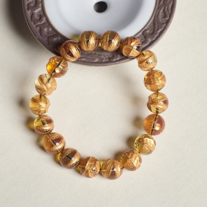 10mm墨西哥蓝珀凤凰珠单圈手串