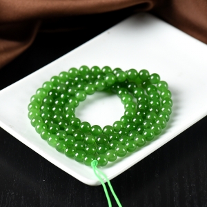 6mm山料和田碧玉108佛珠