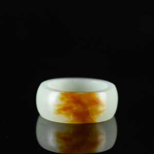 籽料和田白玉指环