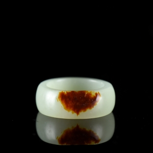 籽料和田白玉指环