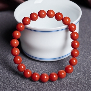 8mm沙丁珊瑚单圈手串