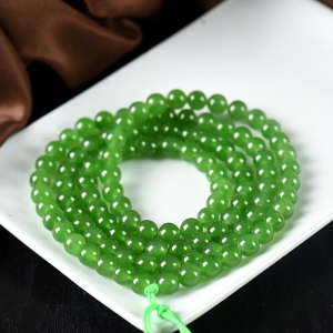 6mm山料和田碧玉108佛珠