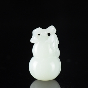 山流水料和田白玉福禄吊坠