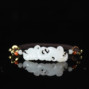 籽料和田白玉凤凰手绳