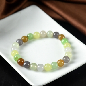 8mm山料和田玉多宝单圈手串