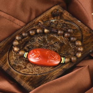 柿子红南红玫瑰手绳